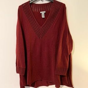 Catherine’s brand red sparkly sweater size 2X